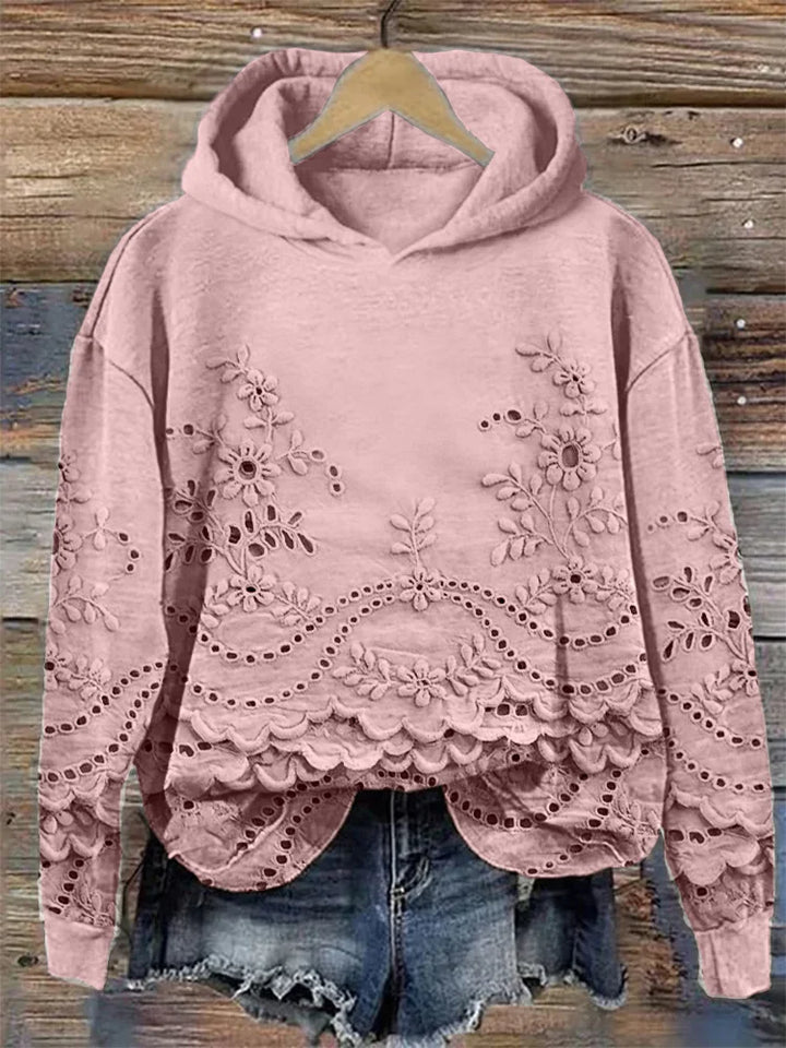 Samantha | Women's hoodie with pockets and floral patterns