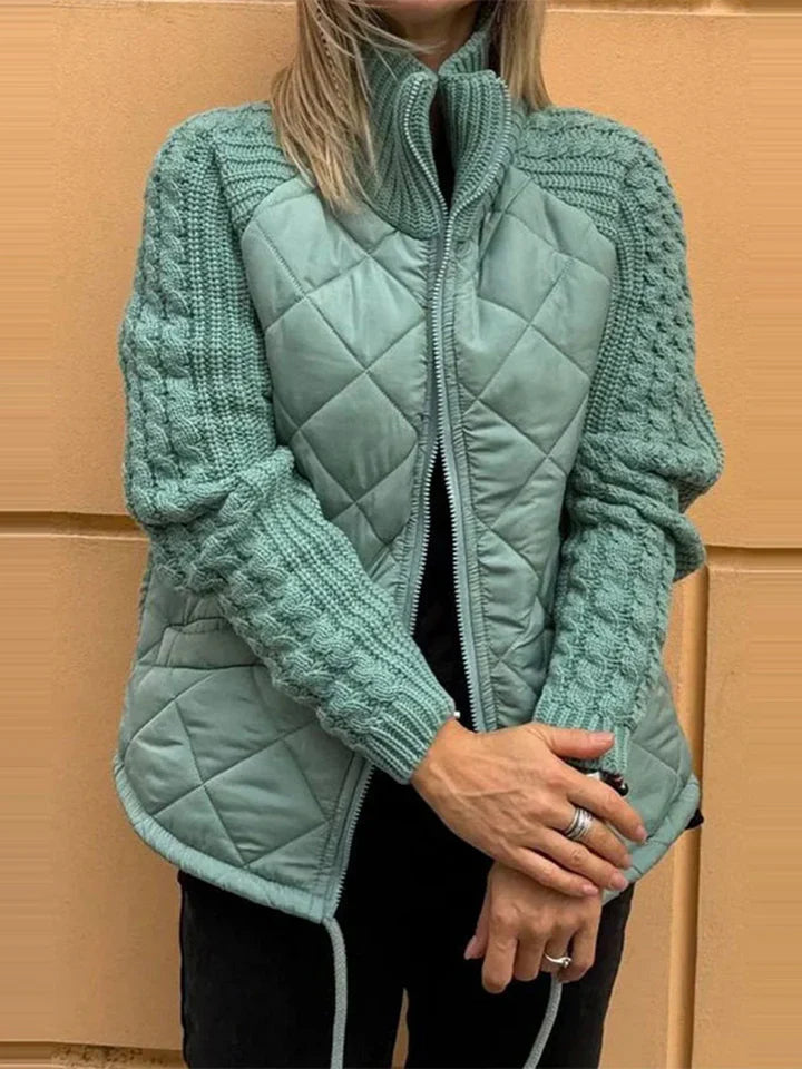 Luana | Casual patchwork jacket with zipper