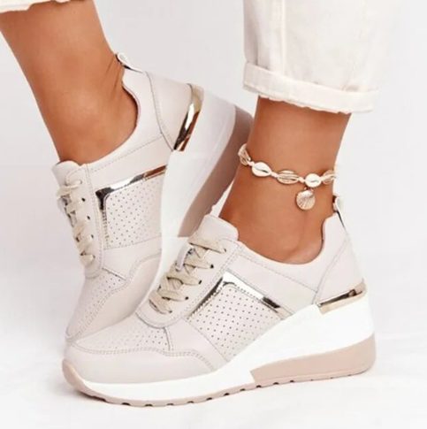 Damen Laufschuhe mit Netzgewebe und Blockabsatz - View 7