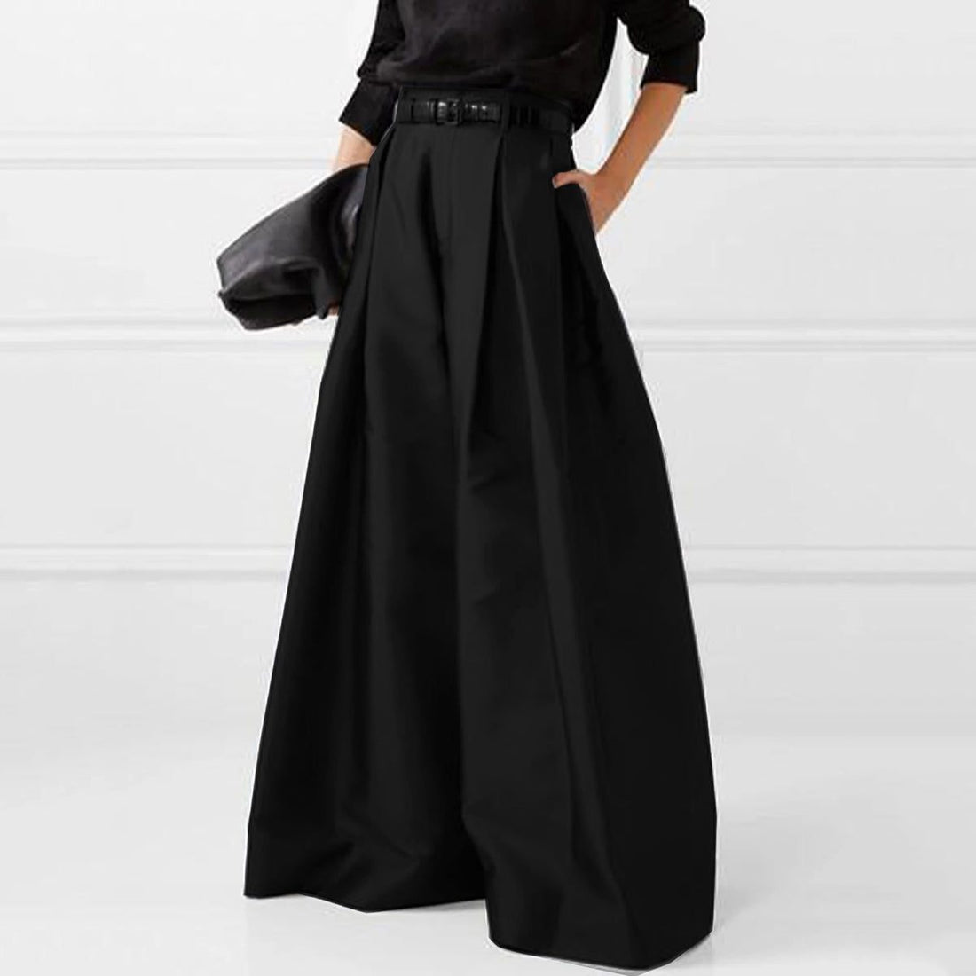 Damen Palazzohose mit Hoher Taille