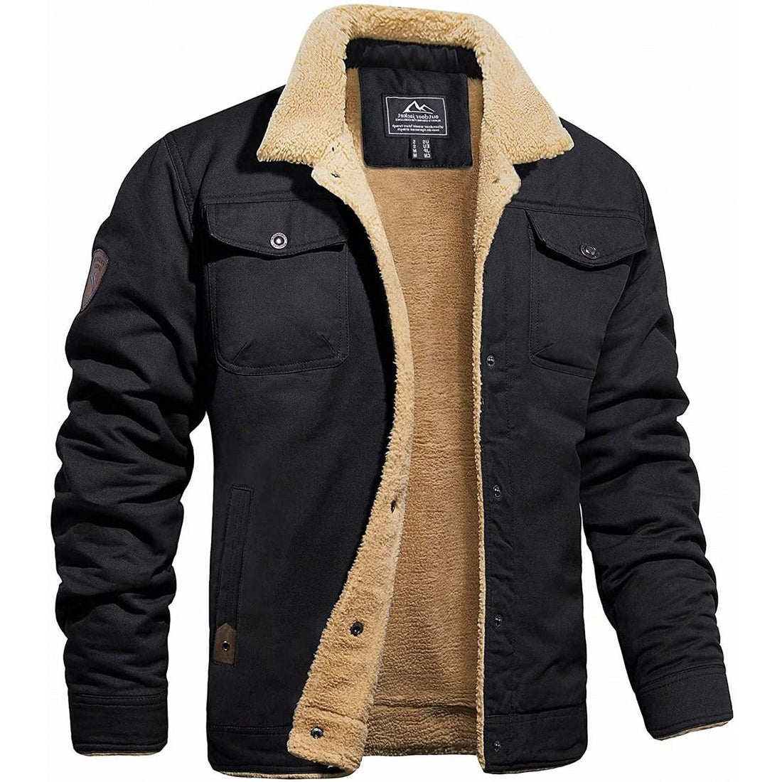 Herren Bomberjacke mit Kunstfellkragen