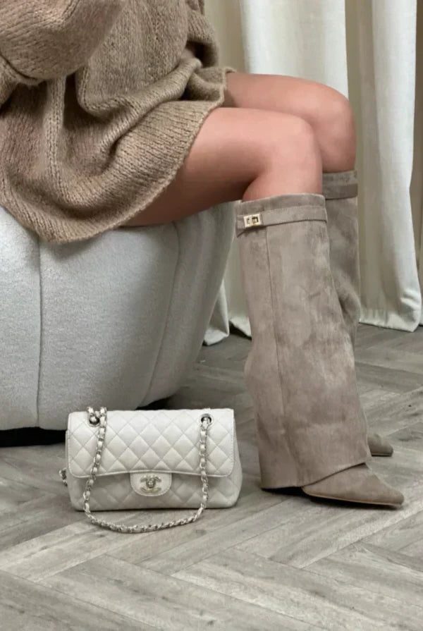 Damen Kniehohe Stiefel mit Schnalle - View 3