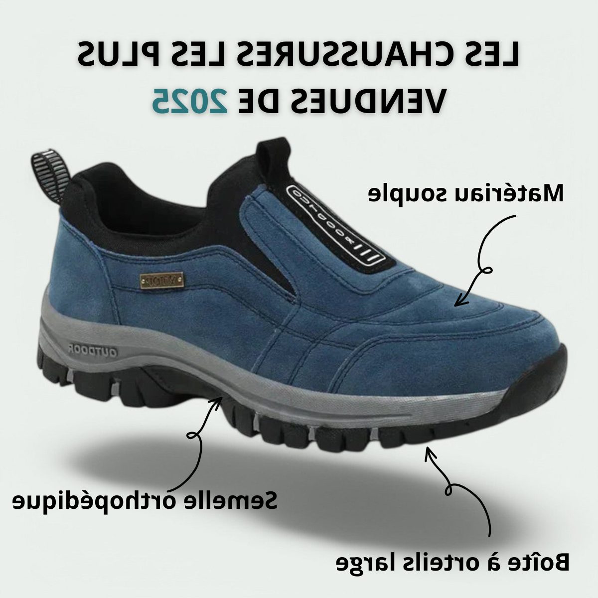 Herren Slip-On Wanderschuh mit Laufsohle - View 3