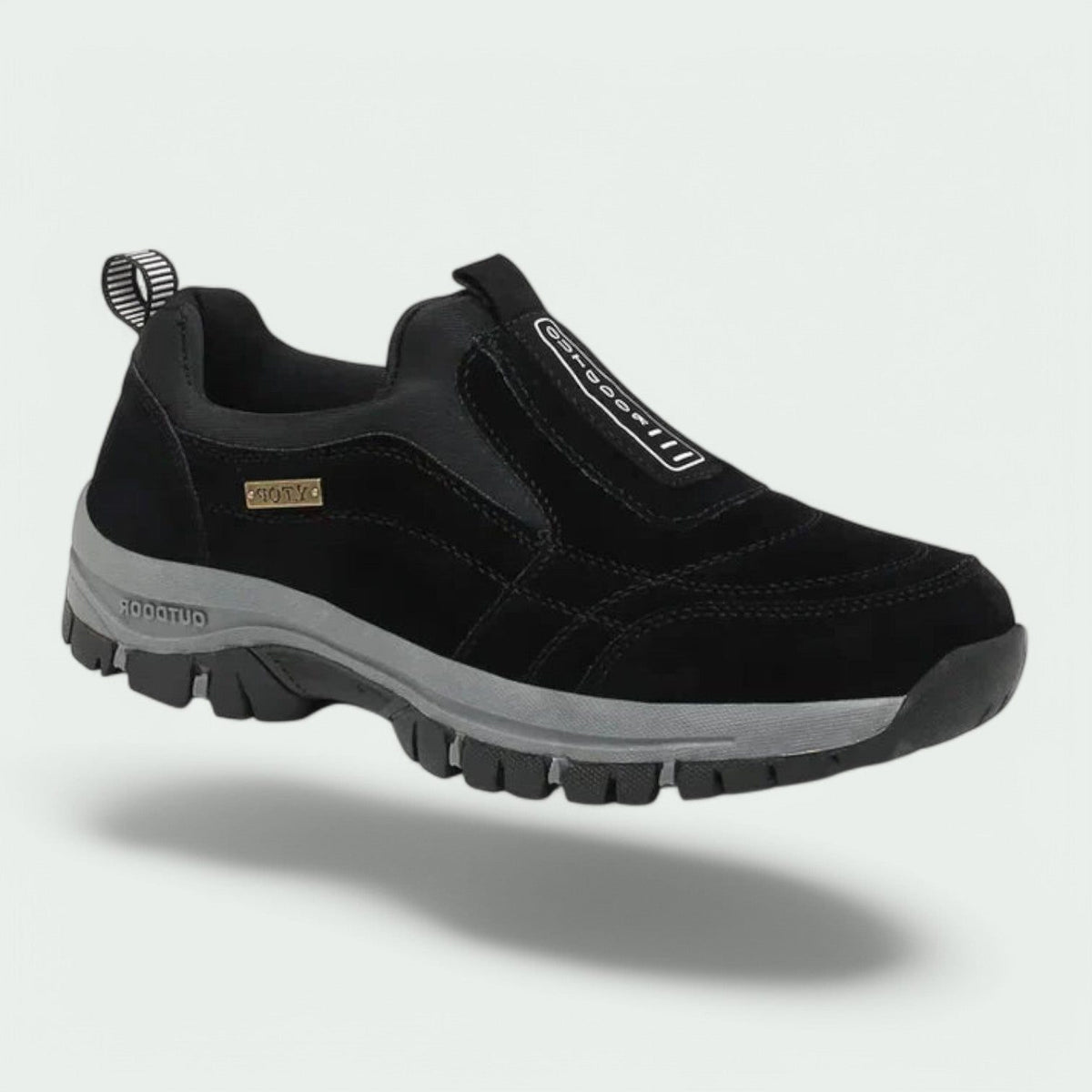 Herren Slip-On Wanderschuh mit Laufsohle - Noir
