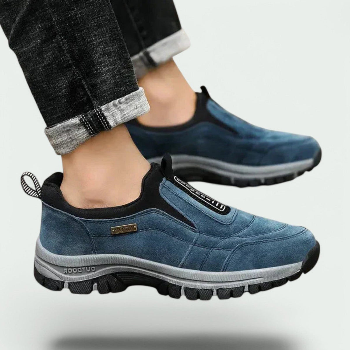 Herren Slip-On Wanderschuh mit Laufsohle - View 7