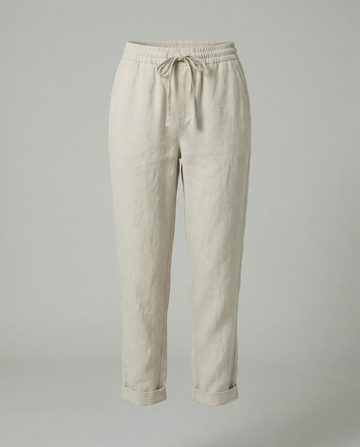 Damen Leinen Weite Hose mit Taschen - View 14
