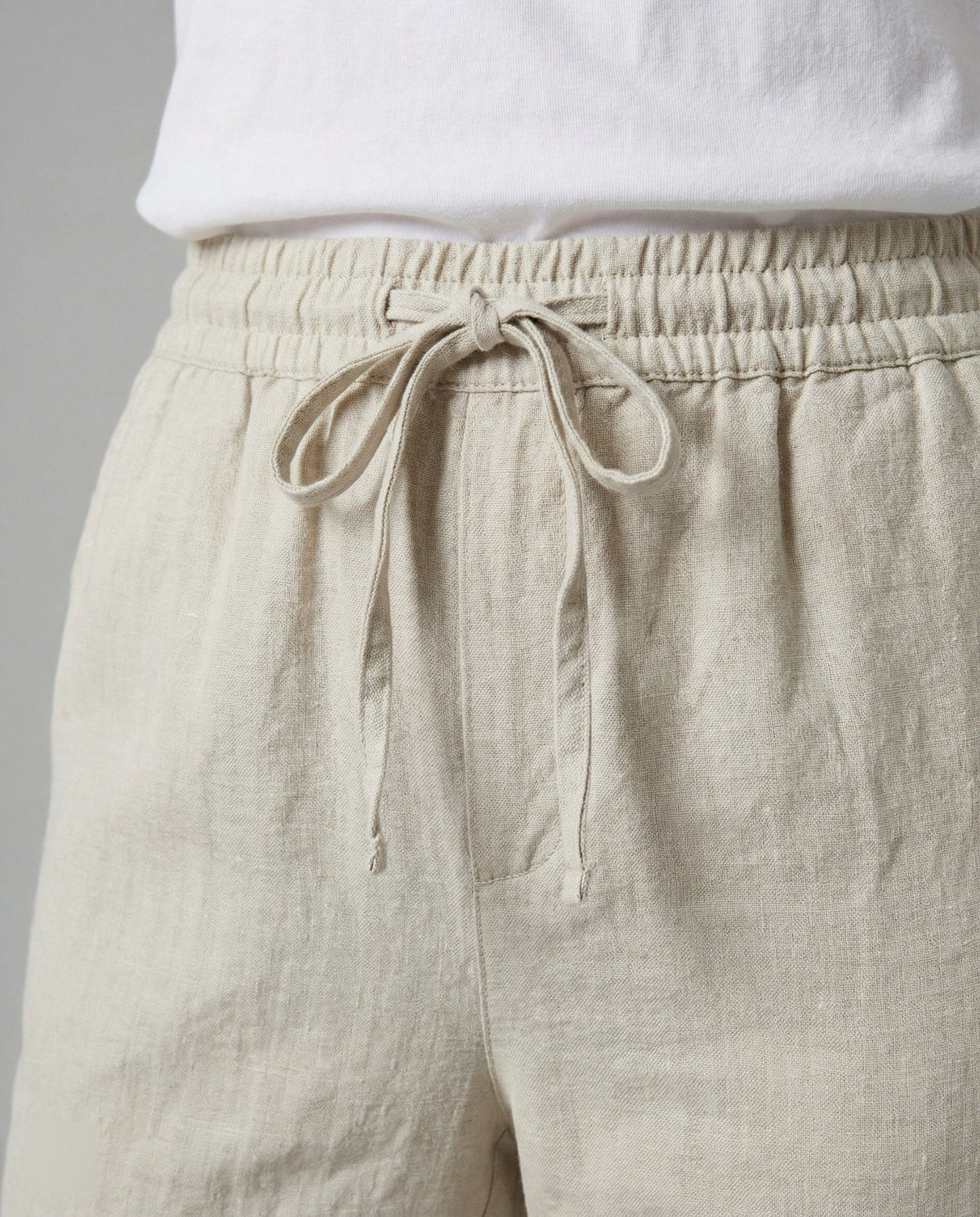 Damen Leinen Weite Hose mit Taschen - View 4