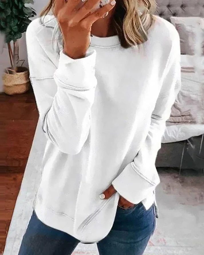 Damen Oversized Sweatshirt mit Langen Ärmeln