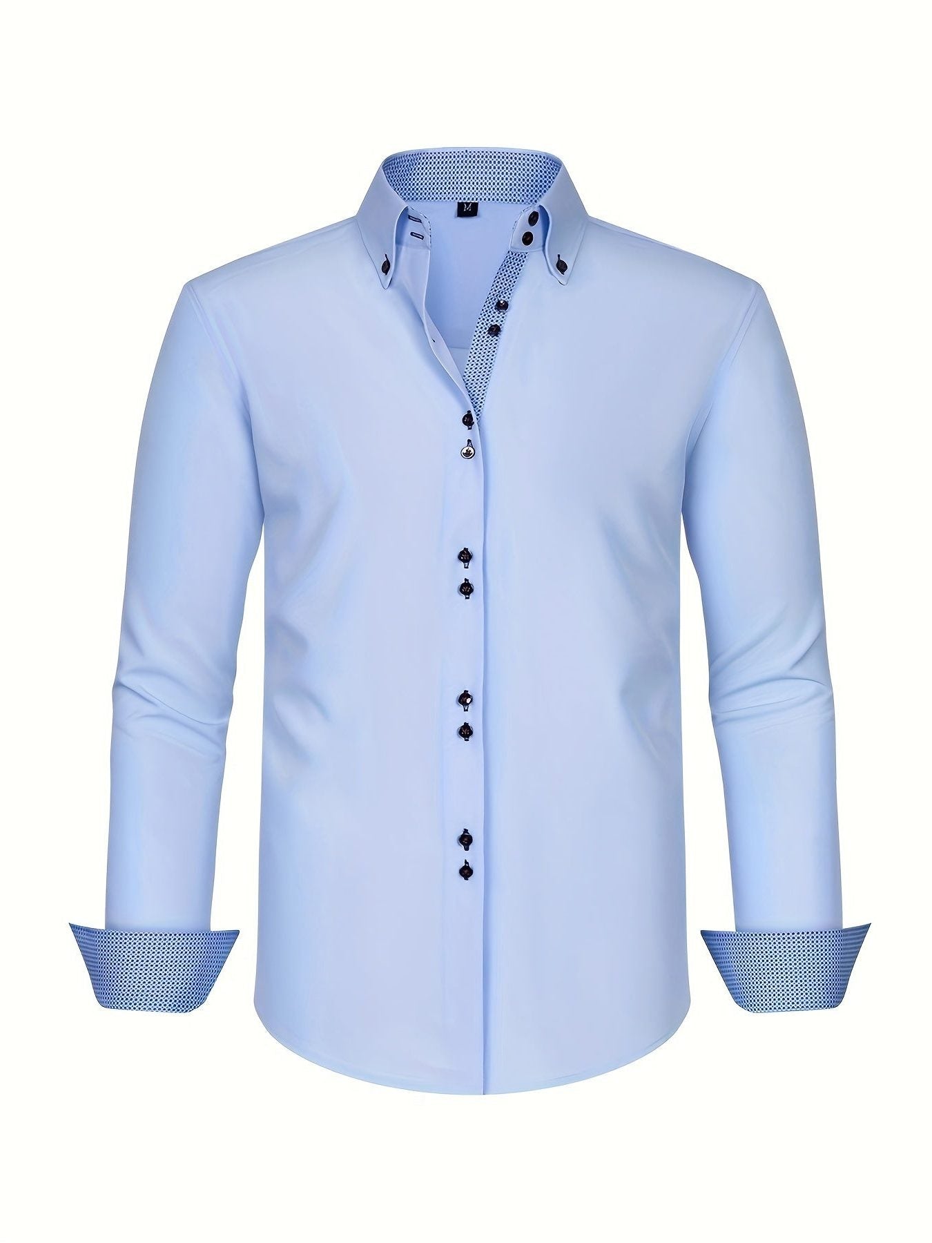 Herren Langarmhemd mit Kontrastdetails - View 2