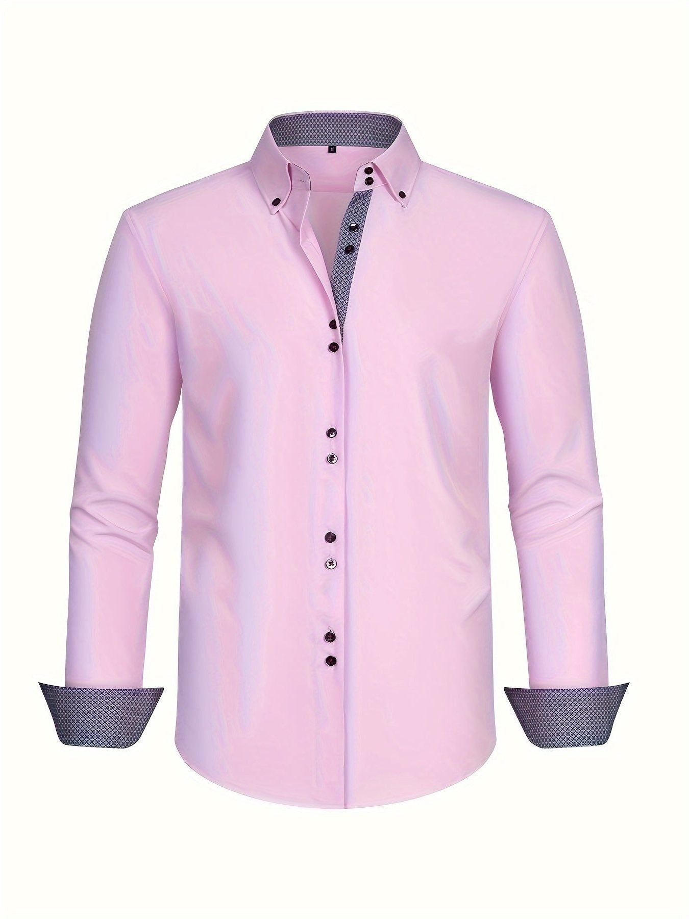 Herren Langarmhemd mit Kontrastdetails - View 6