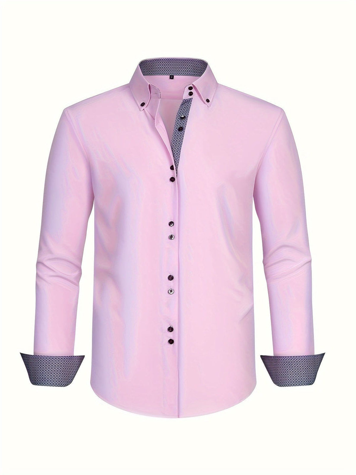 Herren Langarmhemd mit Kontrastdetails - View 6