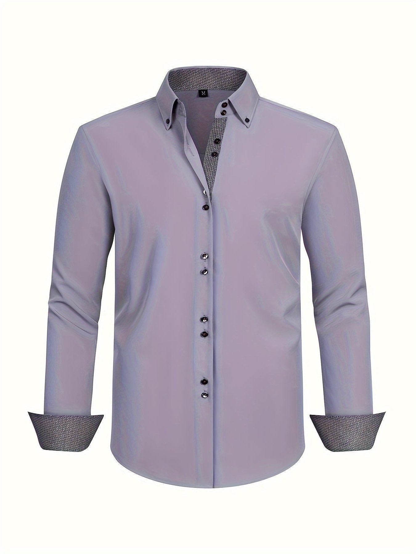 Herren Langarmhemd mit Kontrastdetails - View 7