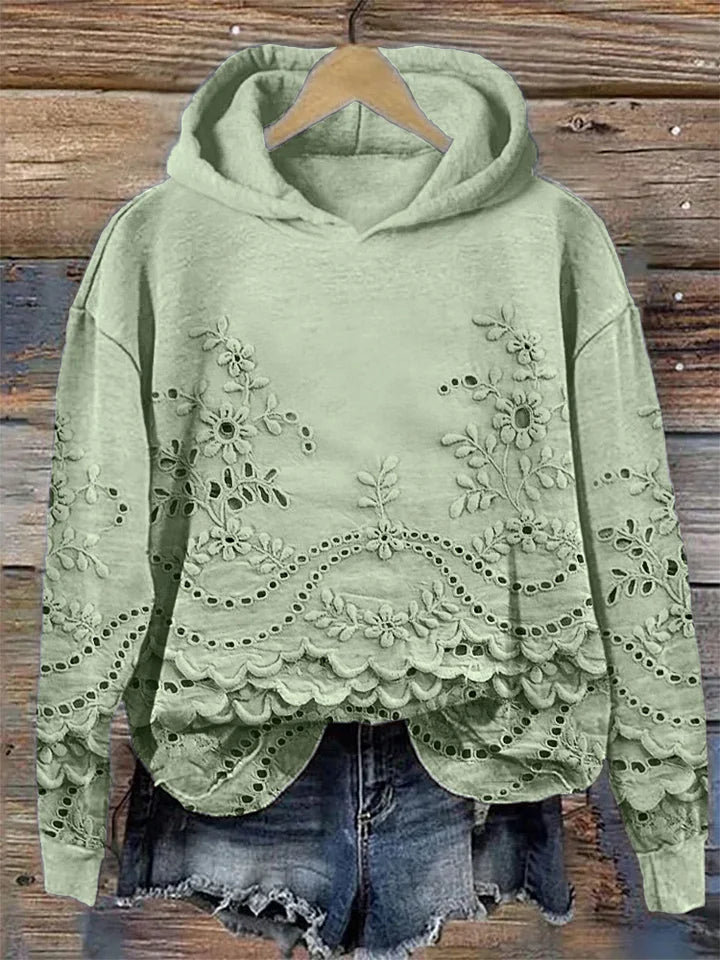 Samantha | Women's hoodie with pockets and floral patterns