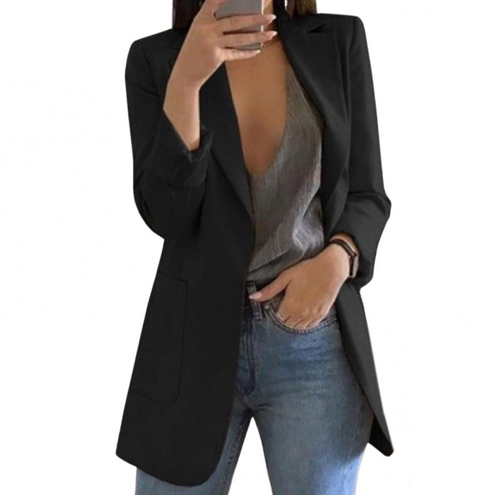 Damen Langer Blazer mit Revers