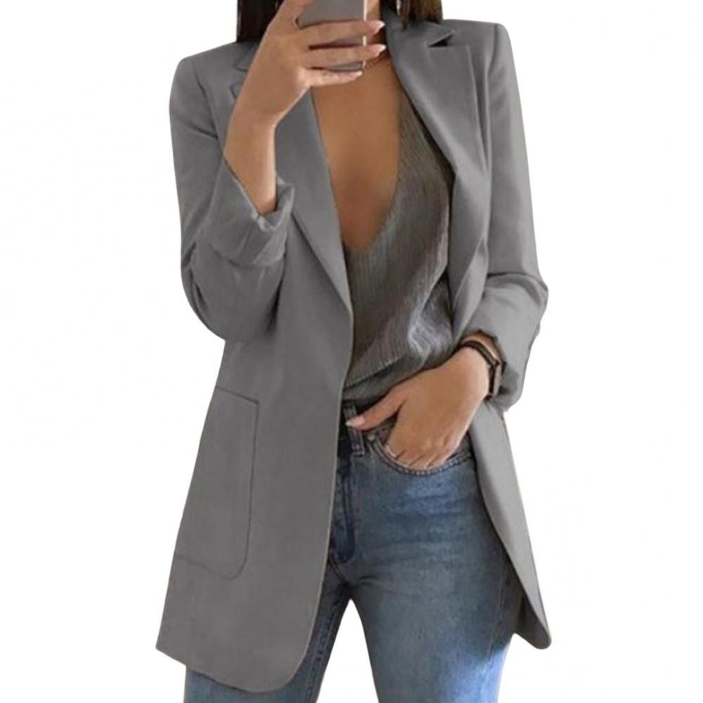 Damen Langer Blazer mit Revers