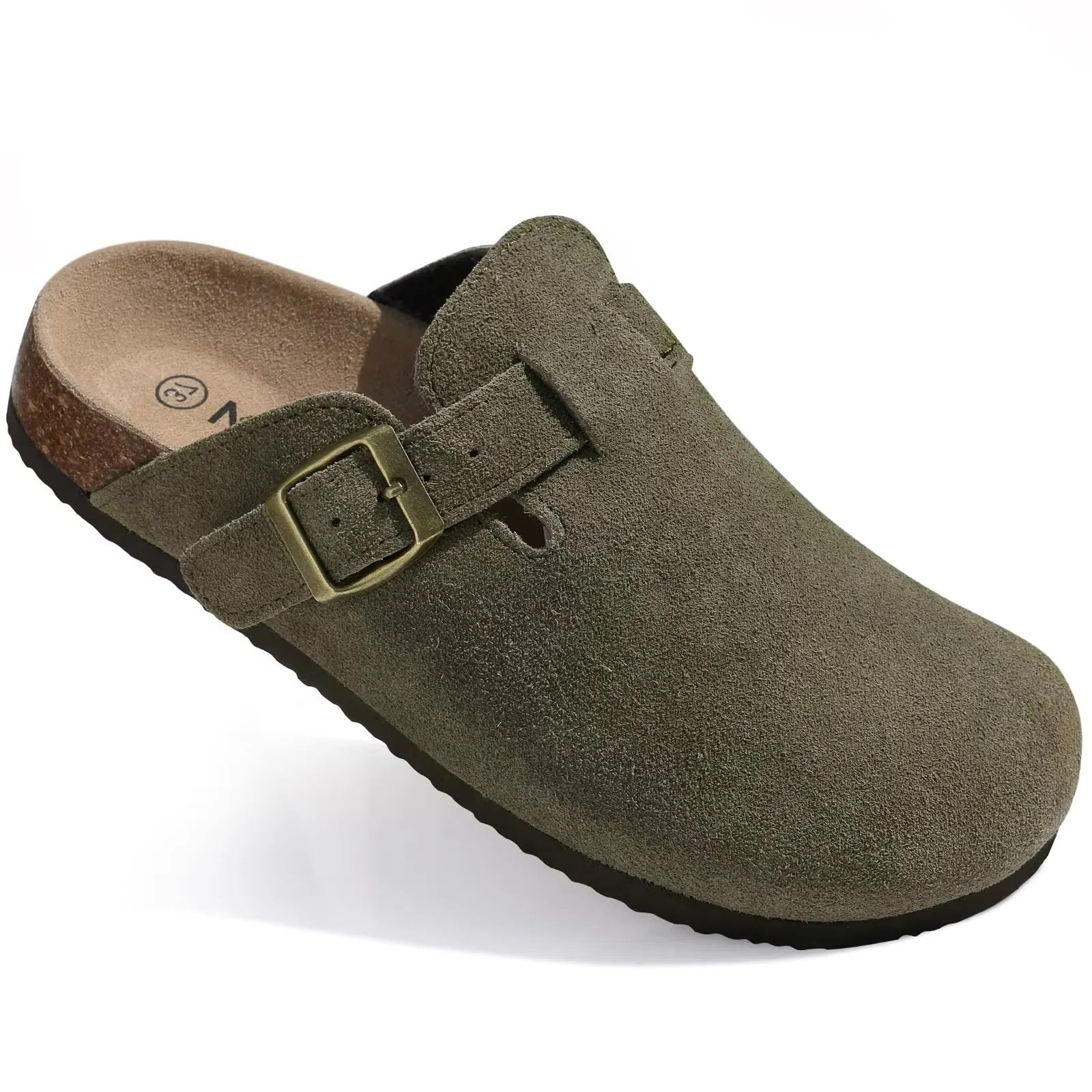 Damen Sandalen mit Verstellbarem Riemen und Blockabsatz - Grün