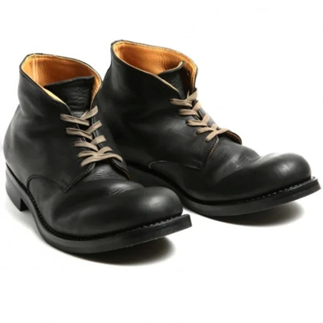 Herren Lace-Up Desert Stiefel - Schwarz