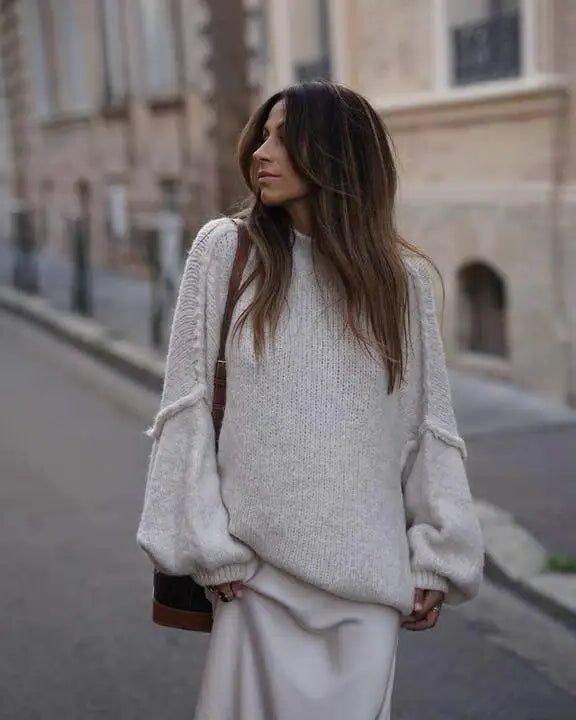 Damen Oversize Strickpullover mit Mock Neck
