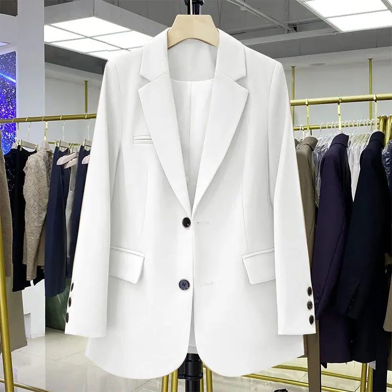 Damen Oversized Blazer mit Reverskragen - Weiss