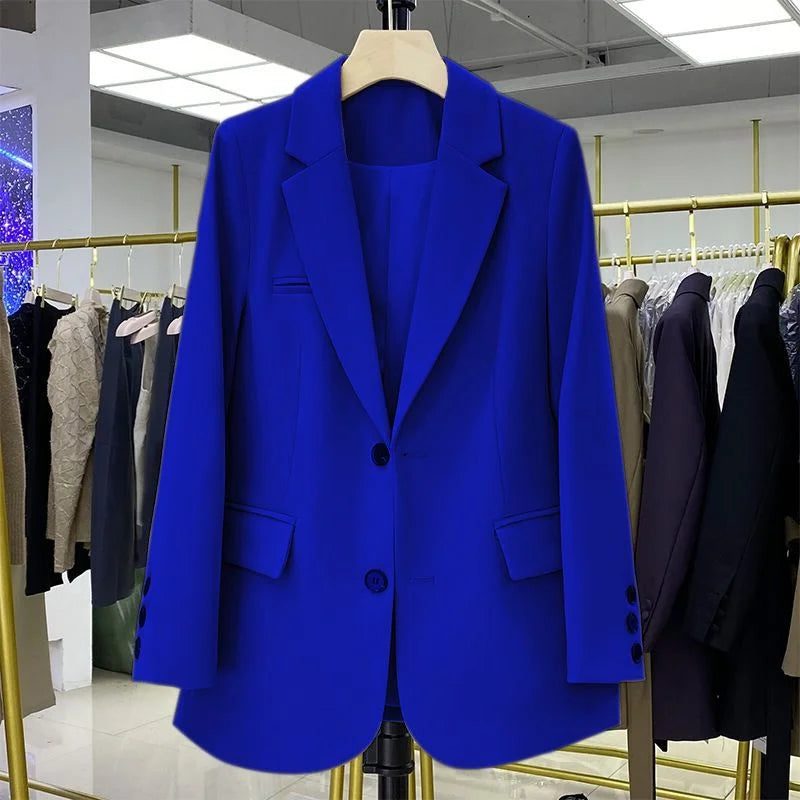 Damen Oversized Blazer mit Reverskragen - Blau