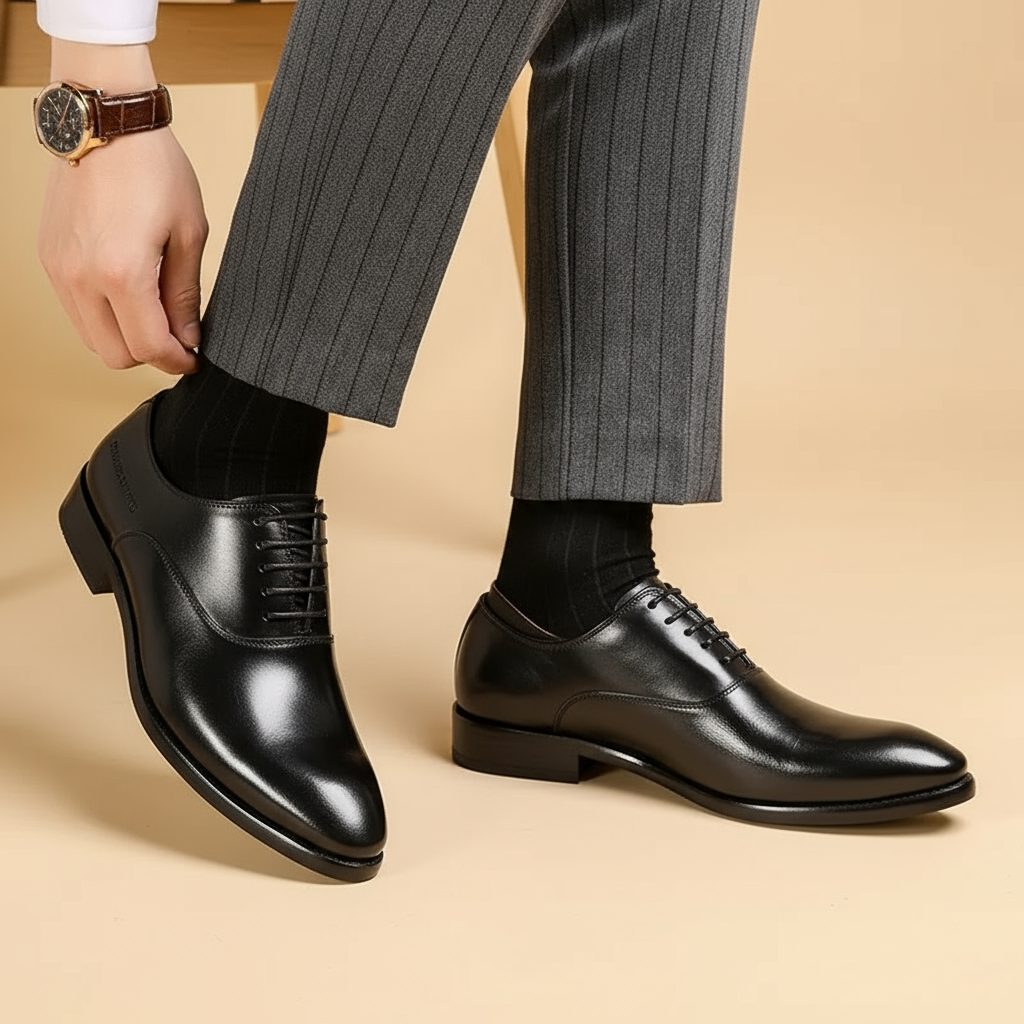 Herren Lace-Up Oxford Lederschuhe - View 6