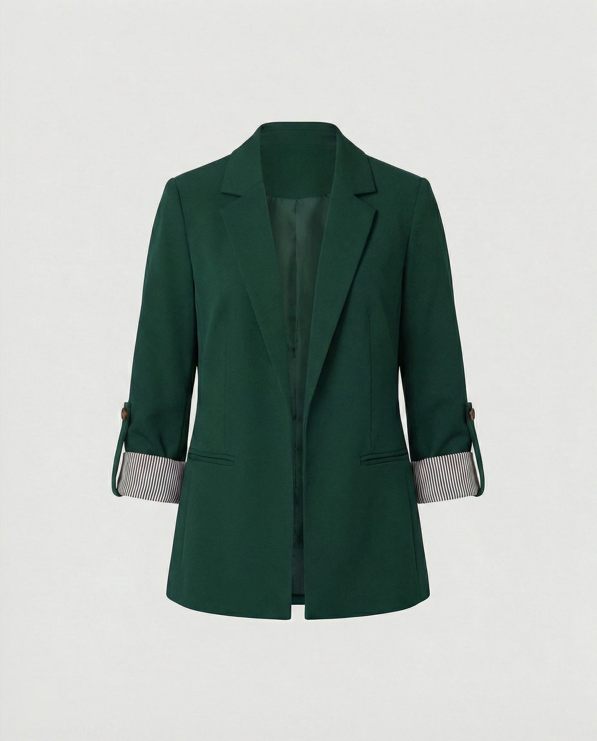 Damen Longblazer mit Revers und Einreiher - Grün