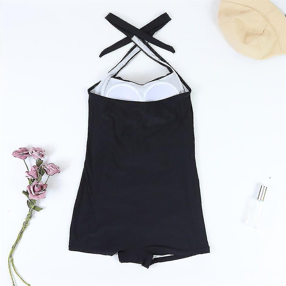 Damen Halterneck Boyleg Badeanzug mit Figurformender Passform - View 12