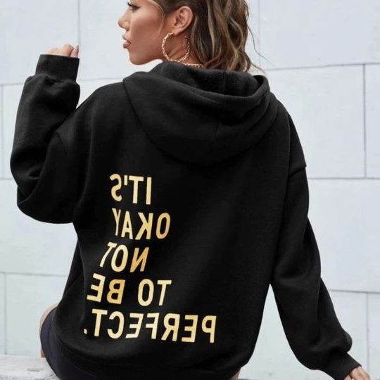Hoodie mit Kapuze und Rückendruck für Damen