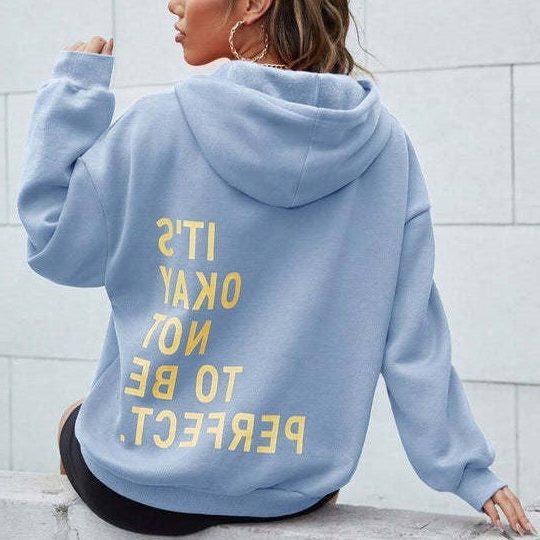 Hoodie mit Kapuze und Rückendruck für Damen