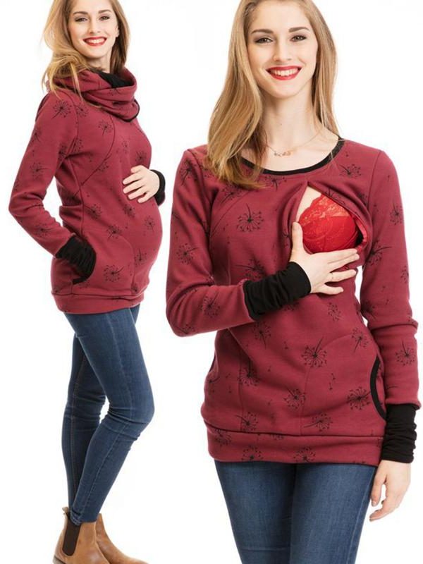 Damen Stillsweatshirt mit Reissverschluss und Taschen - View 9