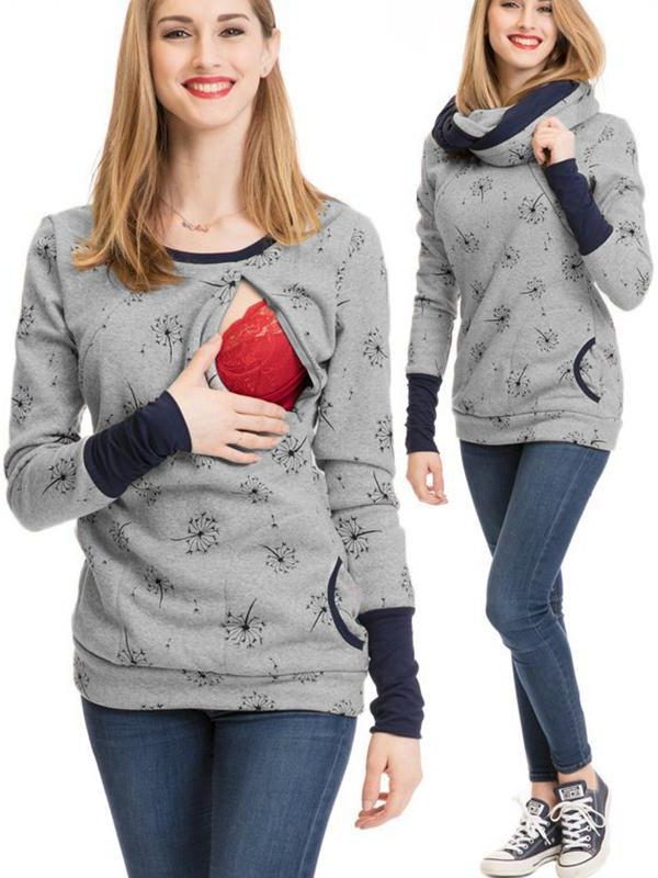 Damen Stillsweatshirt mit Reissverschluss und Taschen - View 15