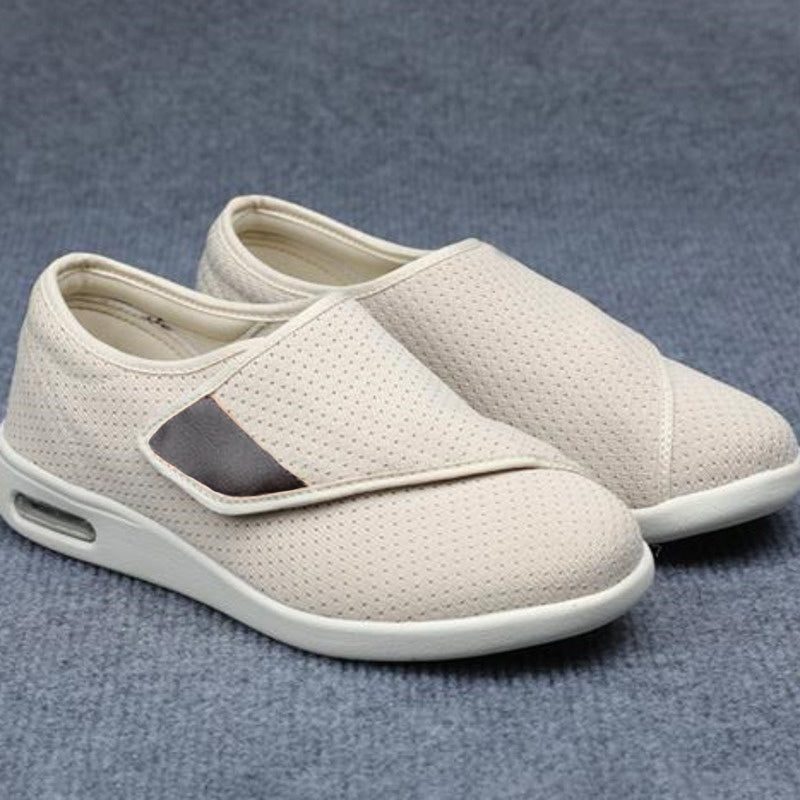 Unisex Mesh-Slip-On Sneaker mit Weiter Zehenpartie - Beige