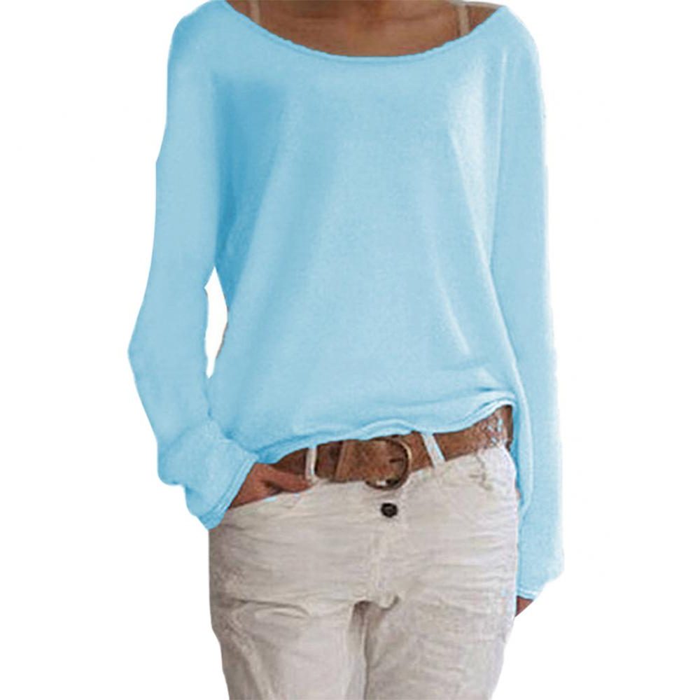 Damen Strickpullover mit Rundhals und Lockerer Passform - View 6