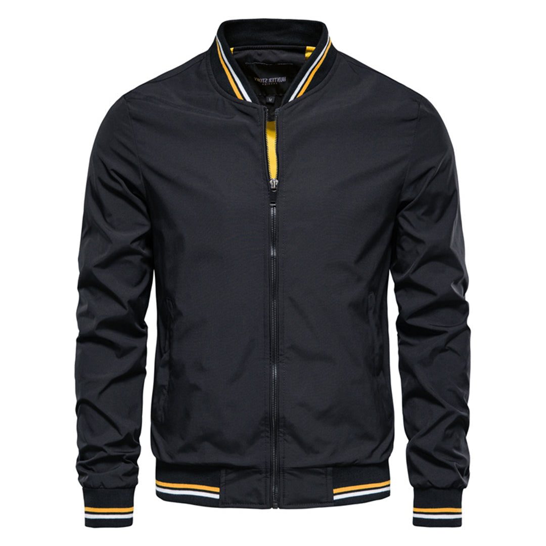 Herren Bomberjacke mit Reissverschluss - Schwarz