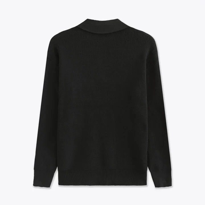 Herren Stehkragen Pullover mit Reissverschluss - View 3