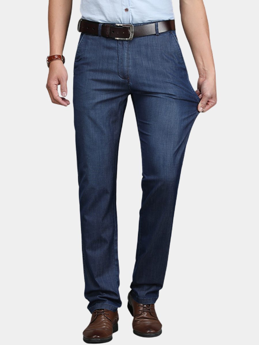 Herren Straight Leg Dehnbare Jeans