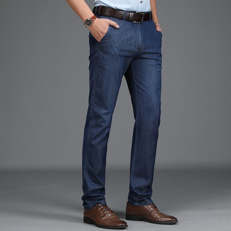 Herren Straight Leg Dehnbare Jeans - View 4