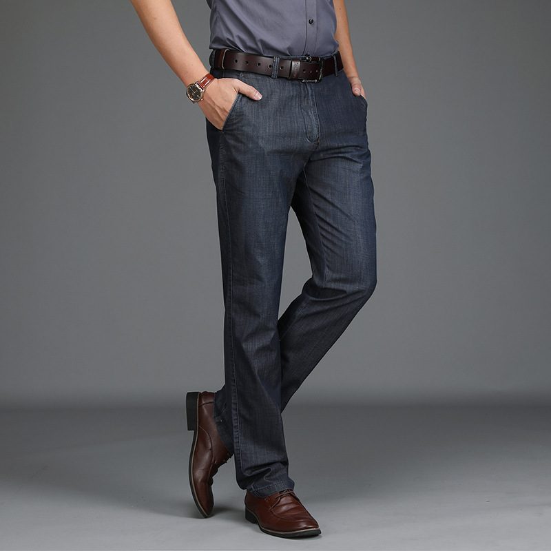 Herren Straight Leg Dehnbare Jeans - View 5