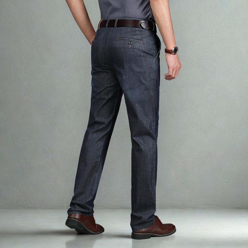 Herren Straight Leg Dehnbare Jeans - View 6