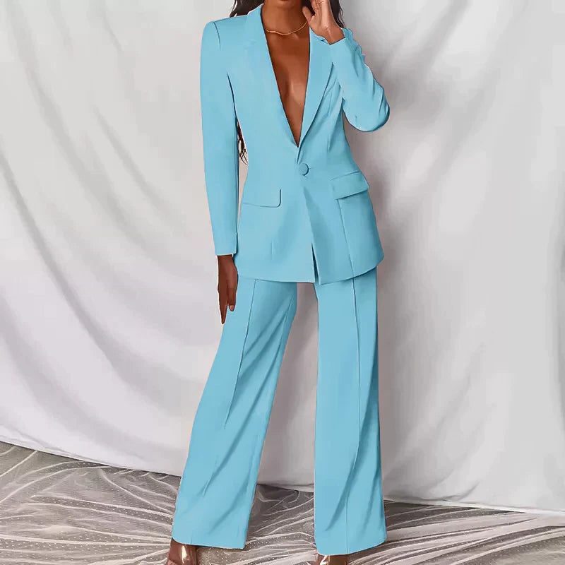 Damen Oversized Blazer Anzug Zweiteiler