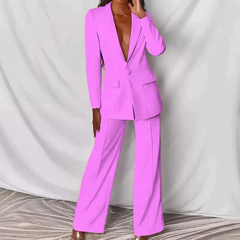 Damen Oversized Blazer Anzug Zweiteiler - View 5