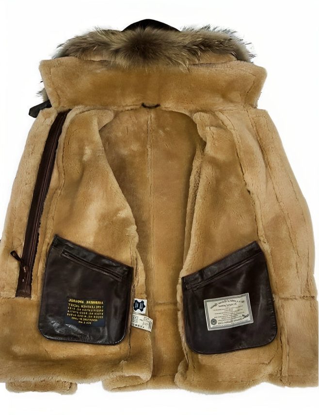Damen Lammfell Parka mit Stehkragen und Reissverschluss - View 3