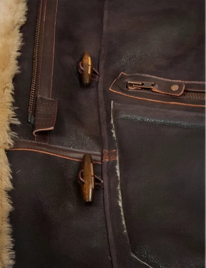 Damen Lammfell Parka mit Stehkragen und Reissverschluss - View 5
