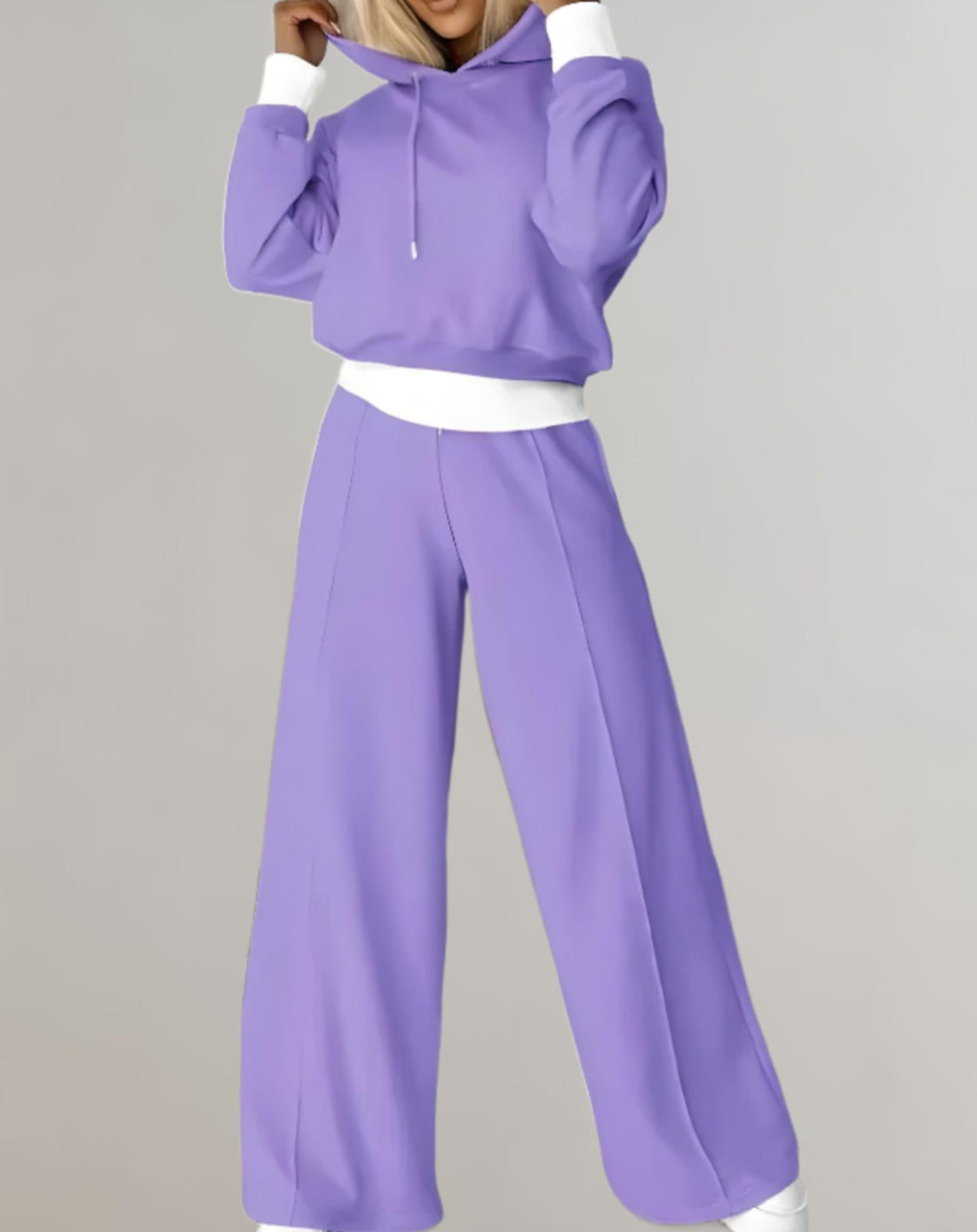 Damen Hoodie und Weite Hose Jogginganzug