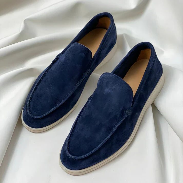 Herren Loafer mit Slip-On-Design und Gummisohle - Blau
