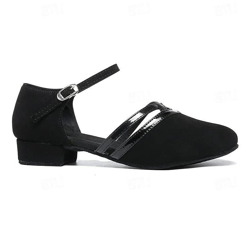 Damen Tanzschuhe mit Knöchelriemen und Blockabsatz - View 3