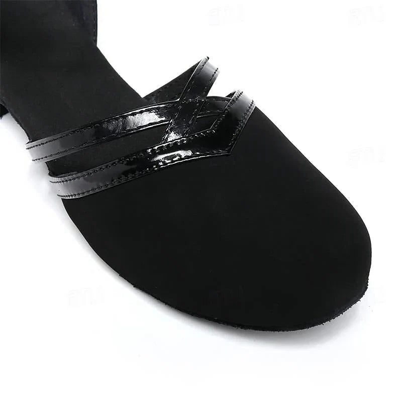 Damen Tanzschuhe mit Knöchelriemen und Blockabsatz - View 4