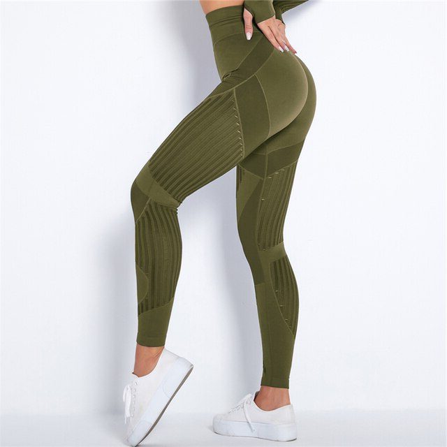 Damen Kompression-Leggings mit Straffungseffekt - Grün