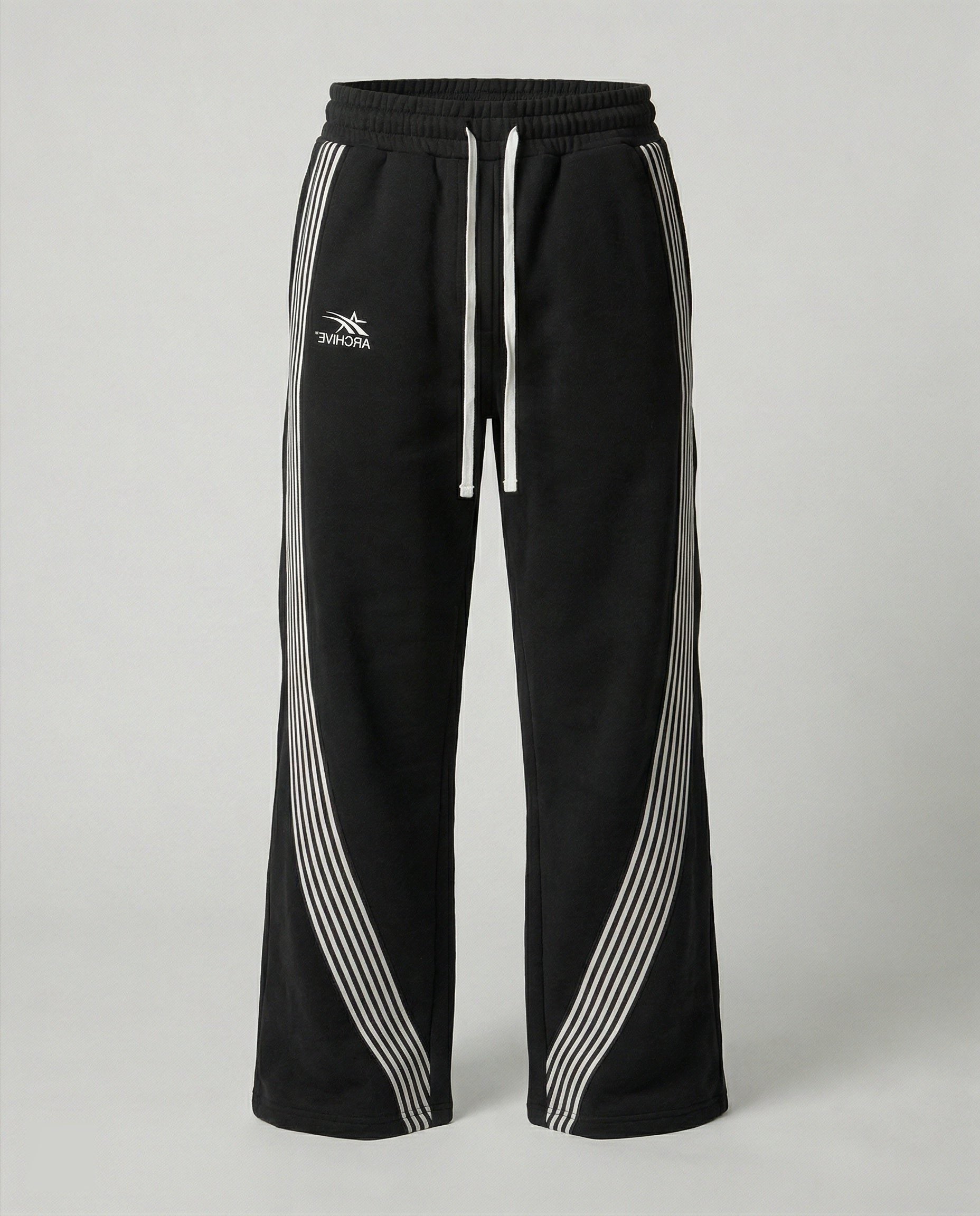 Herren Jogginghose mit Streifen - Schwarz