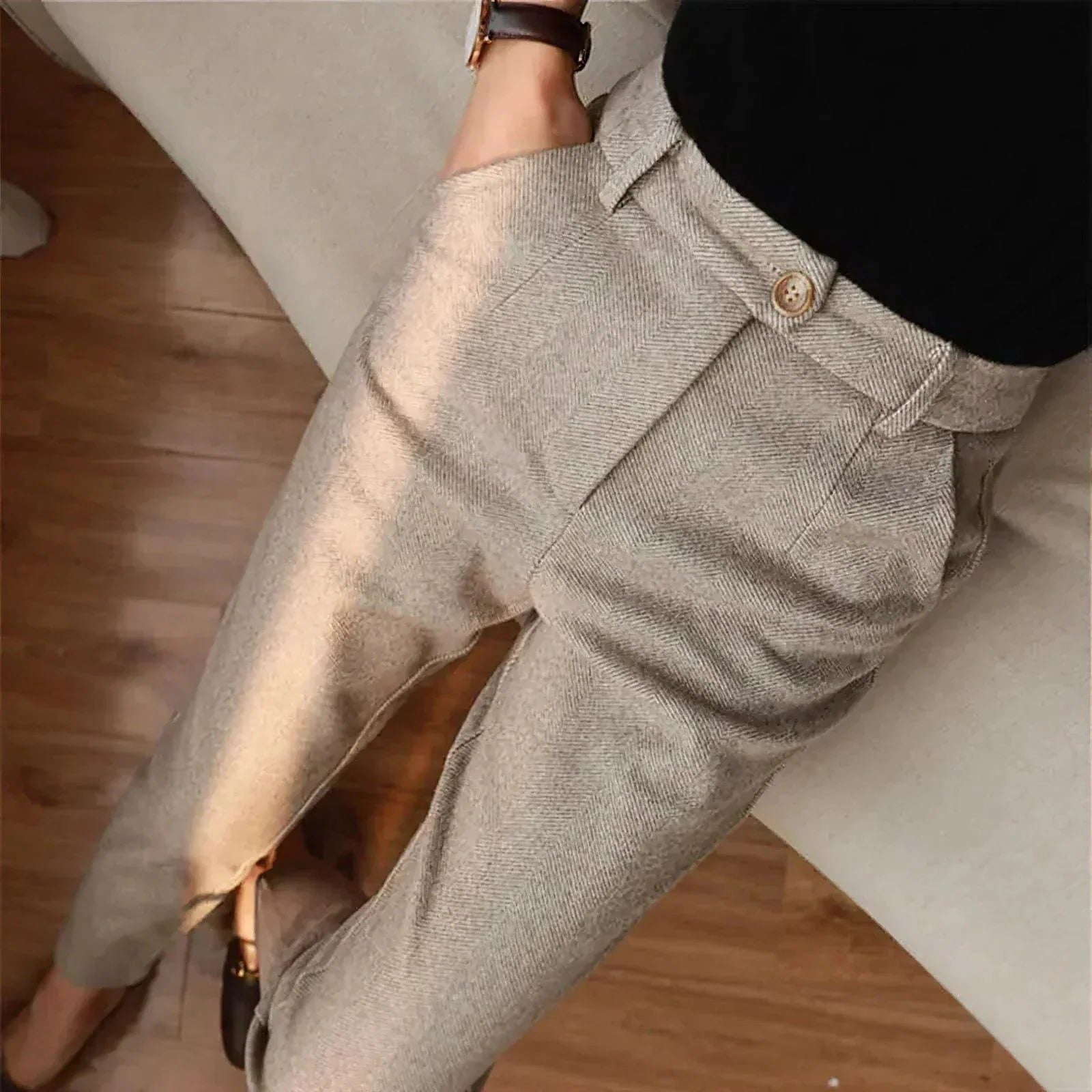 Damen Slim Fit Bleistifthose aus Mischgewebe